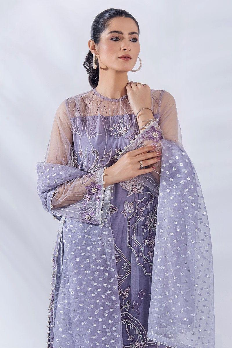 Malook - Ayla - Lilac - Net Silk - 3 Piece - Studio by TCS