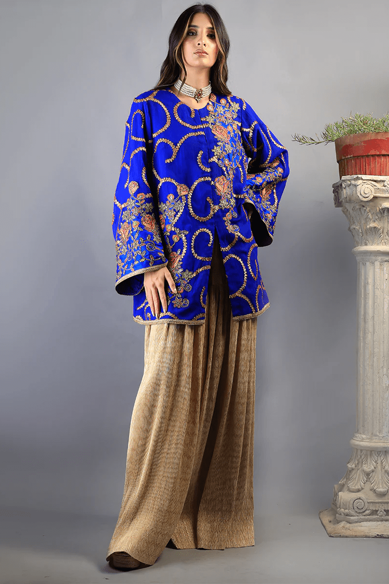 Huma Adnan - Mahgul - Chiffon - Blue - 2 Piece - Studio by TCS