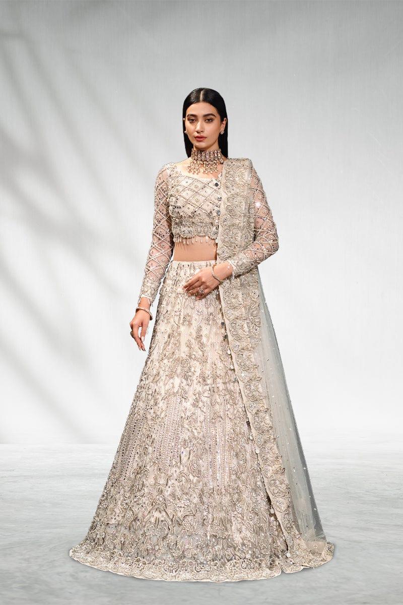 Malook - Mahtab - White - Net Choli - Lehenga - 3 Piece - Studio by TCS