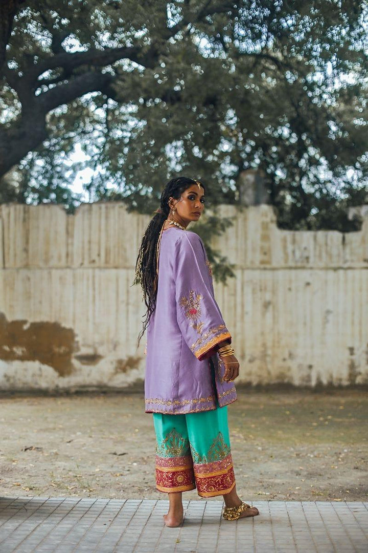 Sanam Chaudhri - Kasni Raw Silk Shirt and Izaar - Studio by TCS