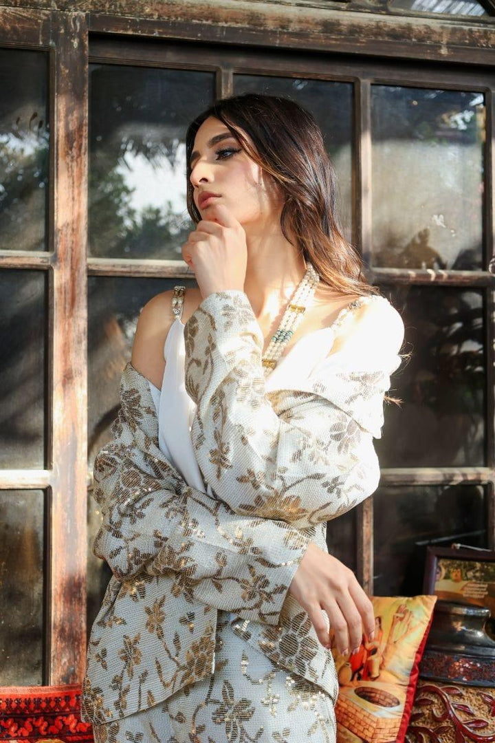 Huma Adnan - Omera - Chiffon - White - 1 Piece - Studio by TCS