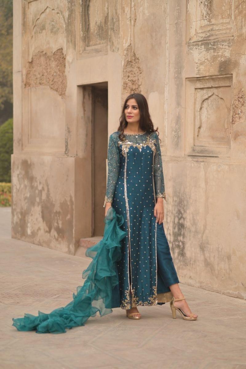 Wabi Sabi By Zehra - Heer - Teel Green - 3 Piece - Studio by TCS