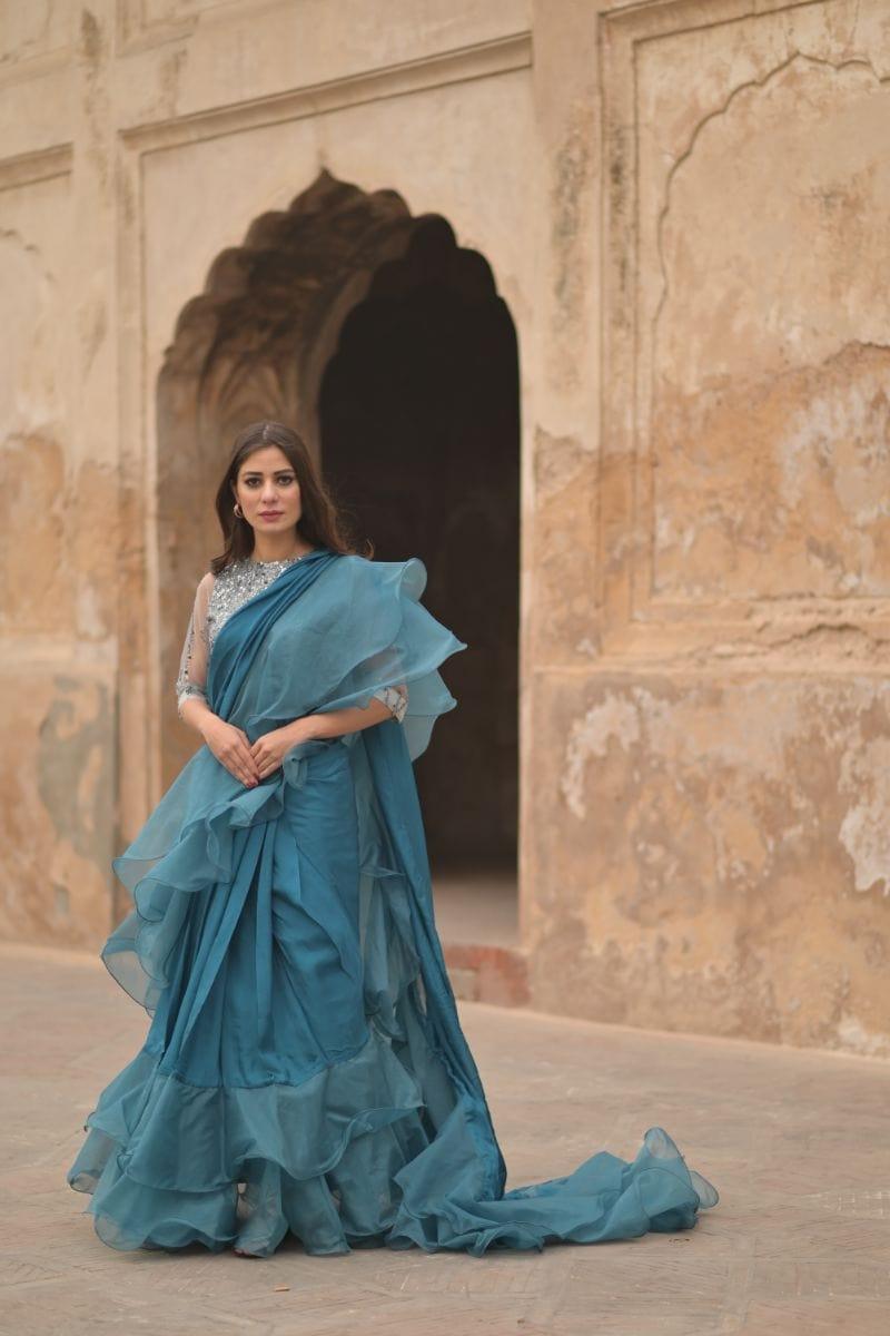 Wabi Sabi By Zehra - Janam - Blue - Saree - Studio by TCS