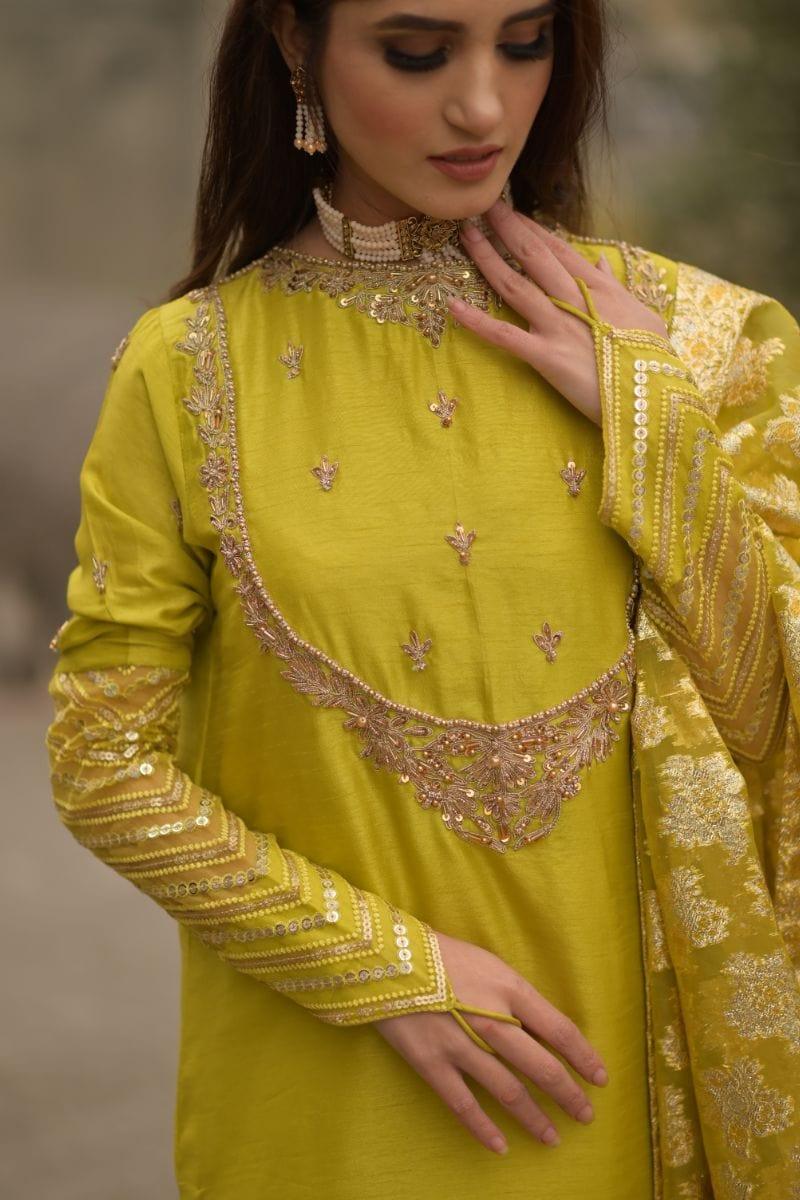 Wabi Sabi By Zehra - Deed - Lime Green - 2 Piece - Studio by TCS