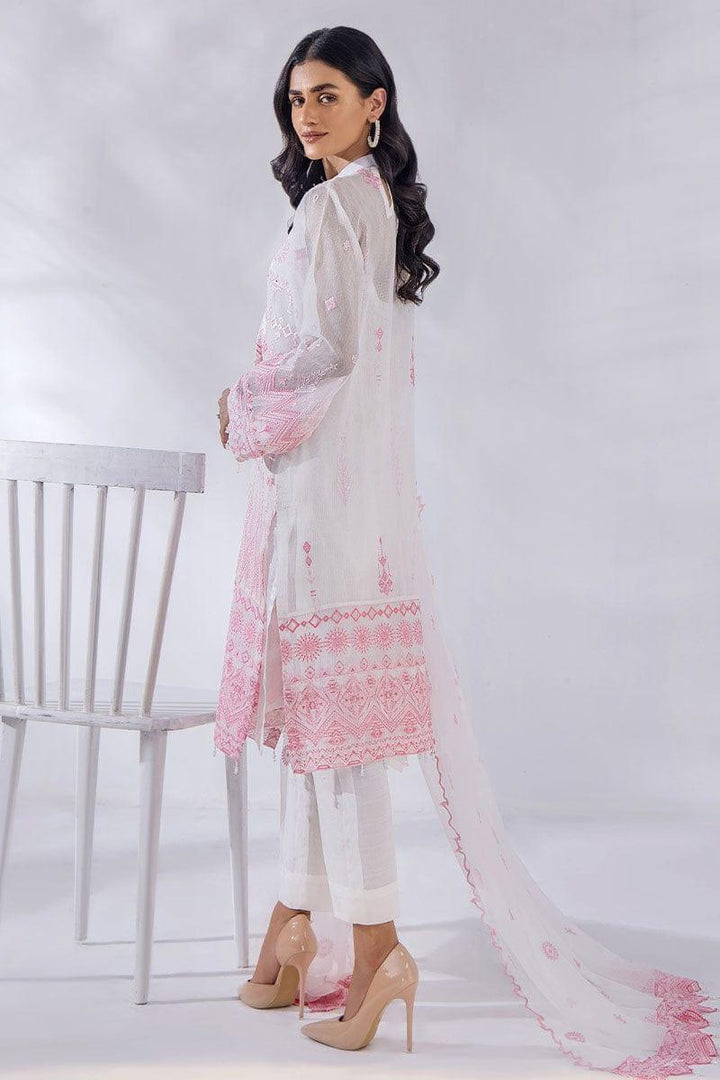 Malook - Arya - Pink & White - Khaddi Net - Embroidered - 3 Piece - Unstitched - Studio by TCS