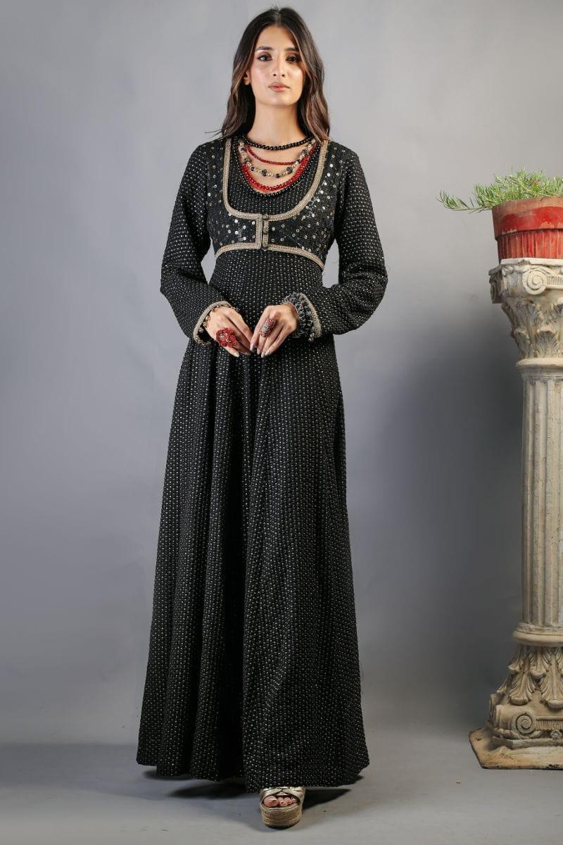 Huma Adnan - Safiya - Chiffon - Black - 2 Piece - Studio by TCS