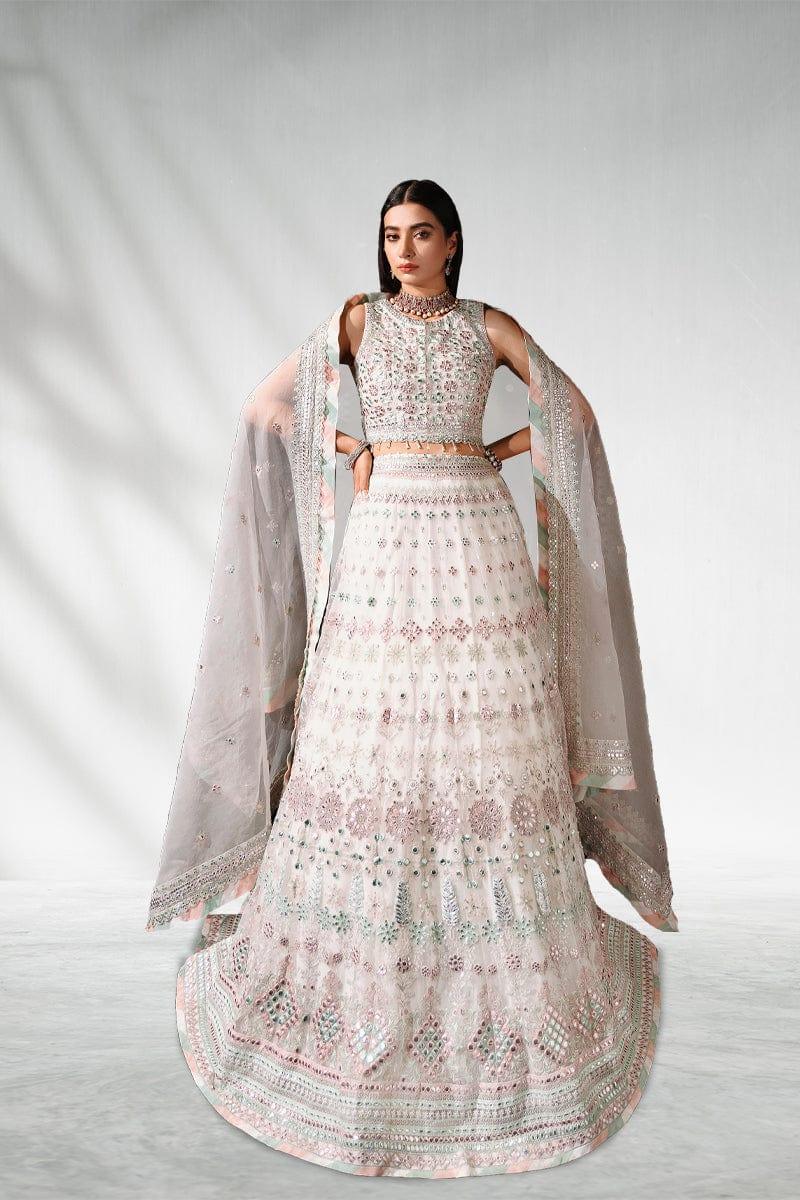 Malook - Sheesh Mahal - White & Pastels - Lehenga - 3 Piece - Studio by TCS