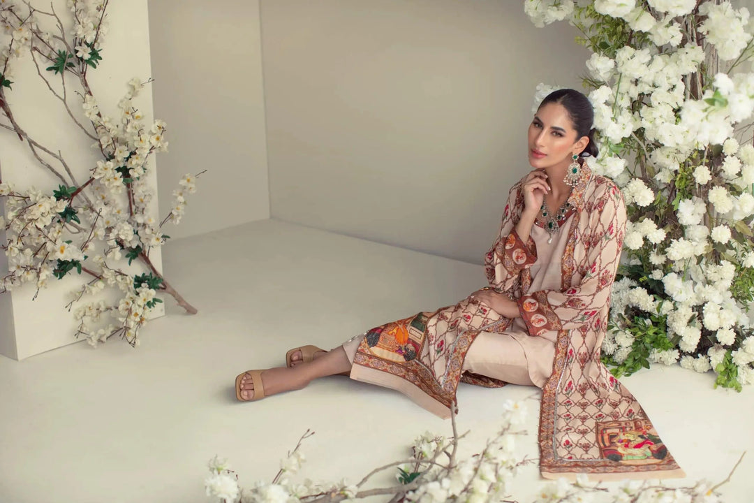 Shehrnaz - SHK-970 - Beige - Digital Print - 3 Piece - Studio by TCS