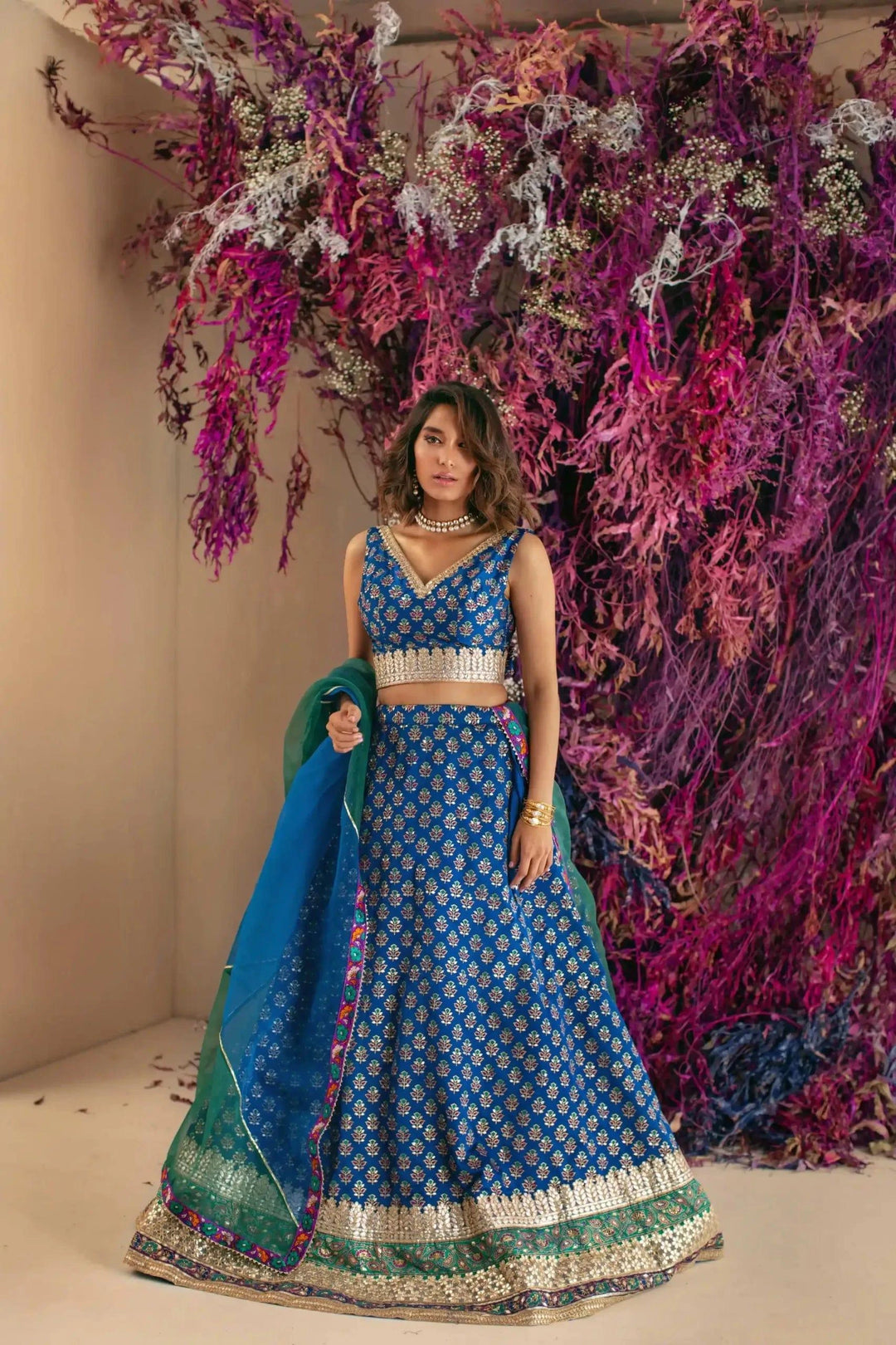 Shehrnaz - SHK-1027 - Blue - Lehenga - 3 Piece - Studio by TCS