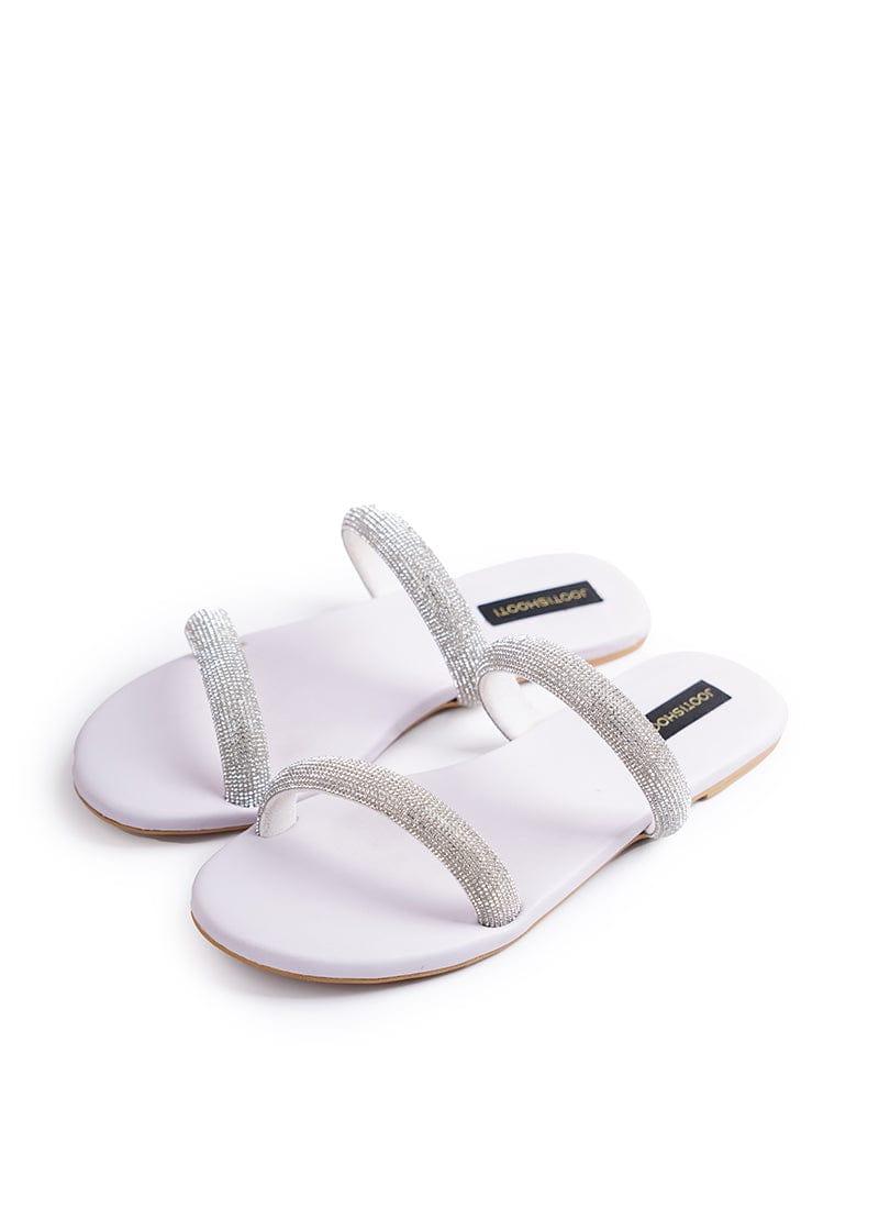 JootiShooti - Twinkle Two Strap Diamanté Slides - Studio by TCS