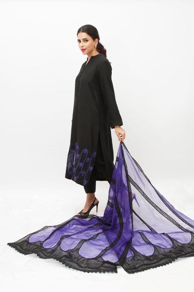 Urooj Fahd - Black Rebecca - 3 Piece - ES 002 - Studio by TCS