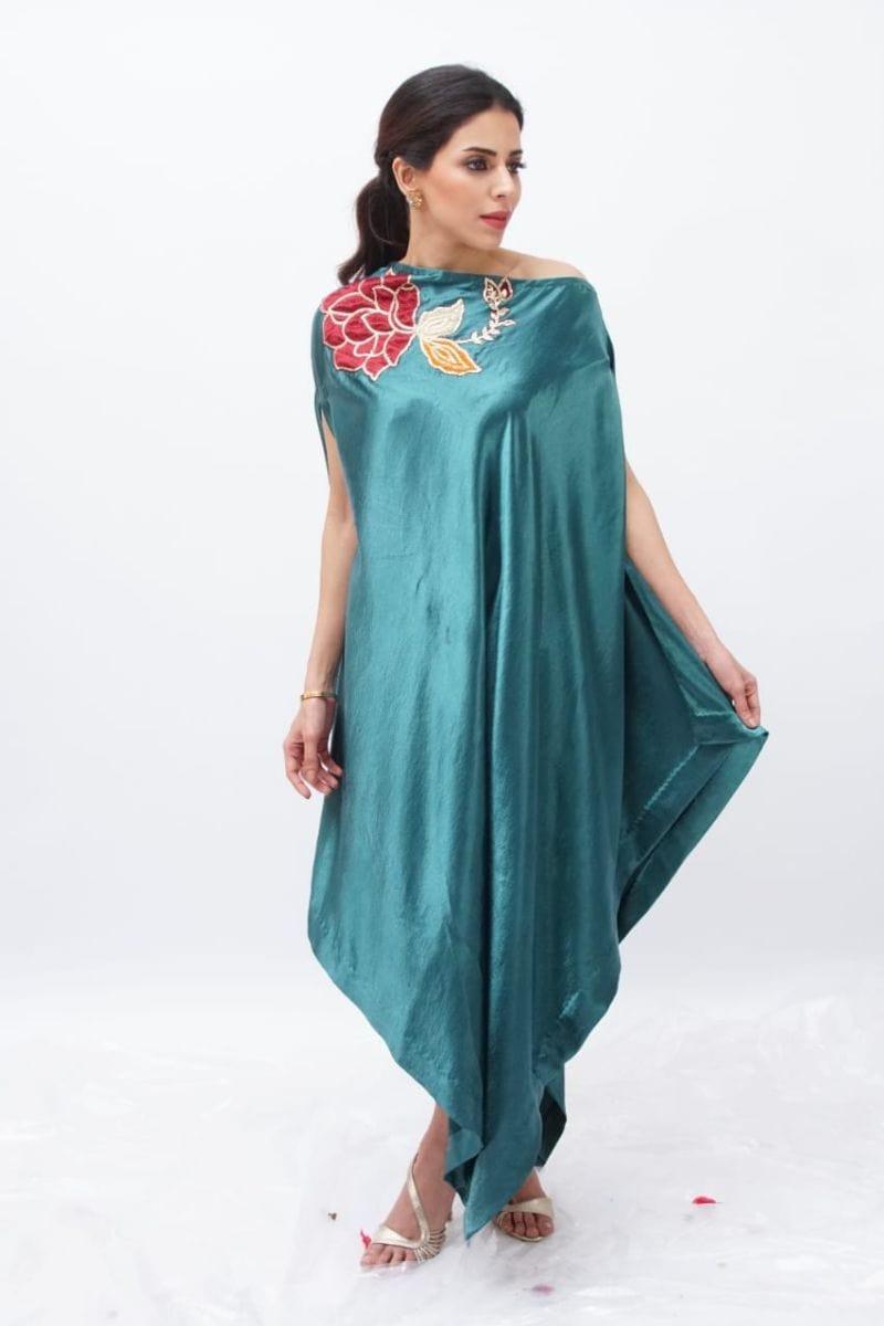 Urooj Fahd - Teal Bloom - 2 Piece - ES 005 - Studio by TCS