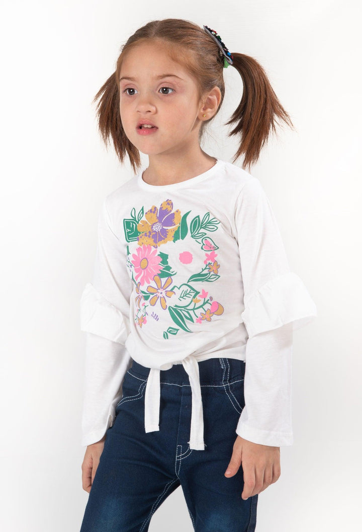 Modest - Floral White Girls T-Shirt