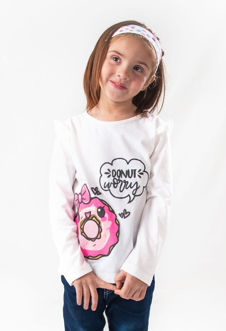 Modest - Donut Worry White Girls T-Shirt