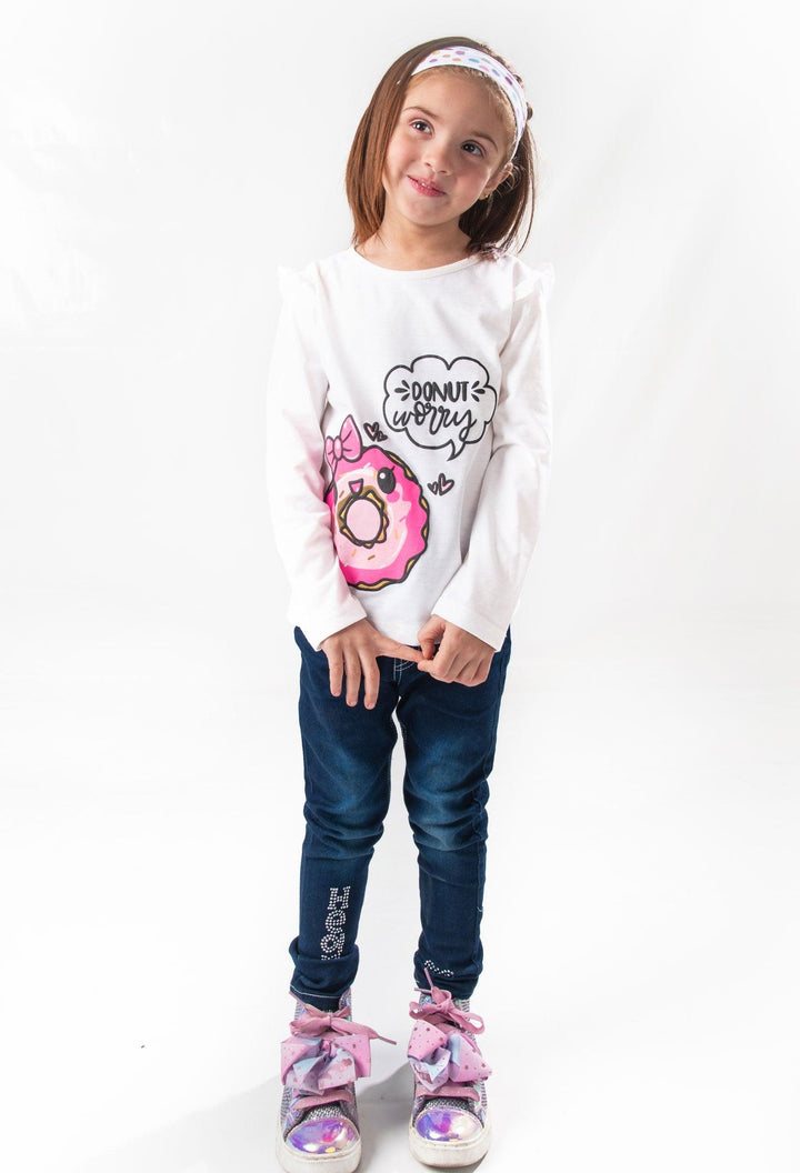 Modest - Donut Worry White Girls T-Shirt