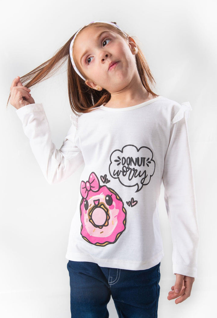 Modest - Donut Worry White Girls T-Shirt